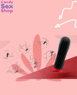 126.  Vibrating Texture Bullet   Black (ja6640) (2)