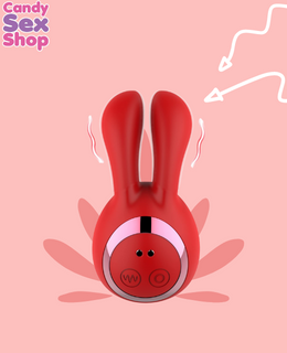 46.  Rabbit 2 In 1   Clit & Nipple Stimulator – Red (ja6771) (2)