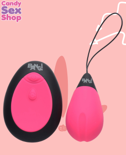 55.  Bang! 10x Vibrating Silicone Egg With Remote Control   Pink (ja6308) (2)