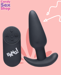 125.  Bang! 21x Vibrating Silicone Butt Plug W Remote Control (ja6972) (2)