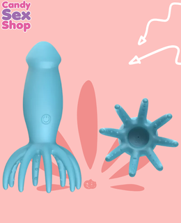 423. Small Octopus Remote Jump Egg Vibrator Remote Control+   Blue (ja8883) (4)