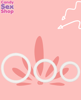 152. White Rubber Ring Set  3pc Set (ja7551) (3)