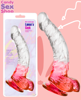 181. Lance´s Cock Clear 8.3 Inch Wballs  Red (ja7266)