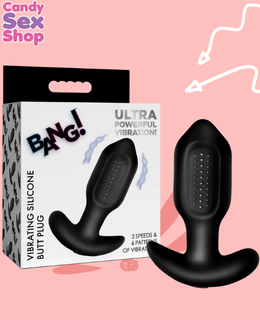204. Bang! Bumpy Vibrating Silicone Butt Plug (ja8918)
