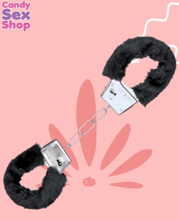 50.  Playful Furry Cuffs   Black (ja6860) (3)