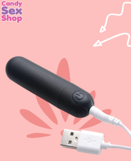 133.  Bang! 10x Vibrating Metallic Bullet   Black (ja6719) (2)