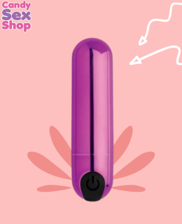 98.  Bg 10x Vibrating Metallic Bullet   Purple (ja6310) (2)