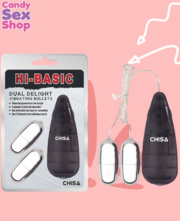 76.  Dual Delight Vibrating Bullets Black (ja6038)