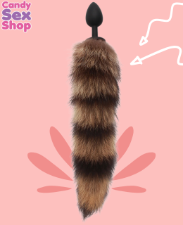 43.  Foxy Anal Tail Plug Brown (ja5470) (2)