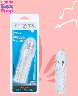 93. Adonis Textured Penis Extension   Clear (ja8510)