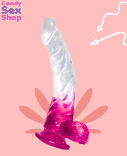 174. Lance´s Cock Clear 8.3 Inch Wballs  Pink (ja7244) (2)