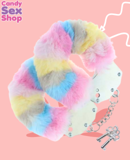 72. Ouch!   Heavy Duty Fluffy Handcuffs   Multicolor 2(ja8222) (2)