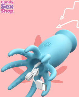 423. Small Octopus Remote Jump Egg Vibrator Remote Control+   Blue (ja8883) (7)