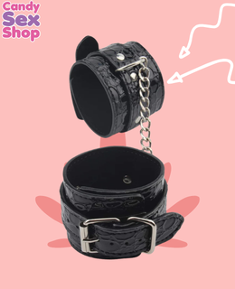 76. Be Good Wrist Cuffs   Black (ja5934) (2)