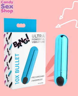 99.  Bg 10x Vibrating Metallic Bullet   Blue (ja6311)