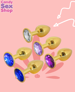 138.  Gold Jeweled Plug   Chico (ja7191) (3)