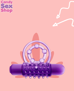56. Play With Me   The Player Vibrating Double Strap Cockring Purple (ja5860) (2)
