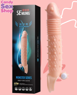73.  Monster Series   Penis Vibrating Sleeve   Black Dragon (ja7148)