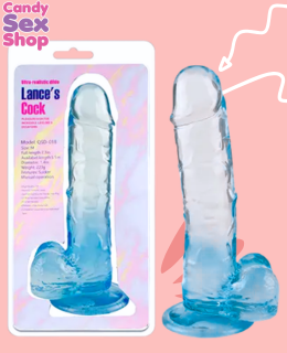 250. Lance´s Cock Jelly Dildo Mediano – Azul (ja7910)