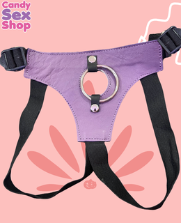 05. ArnÉs De Piel Modelo Suspensorio   Morado (bikini) (ja5343)