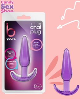 72.  B Yours   Slim Anal Plug   Purple (ja5430)