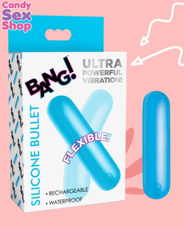 221. Bang! Silicone Bullet Flexible   Blue (ja8907)