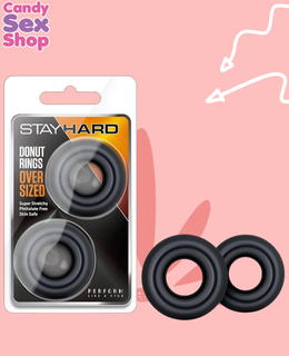 170. Stay Hard   Donut Rings Oversized   Black (ja8507)