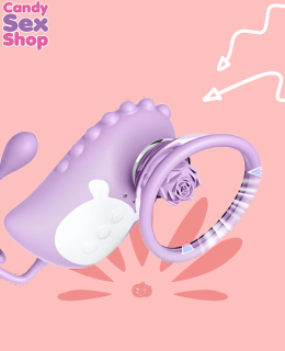 83. Dinosaur Suction, Rotating & Vibrator   Purple (ja8255) (5)