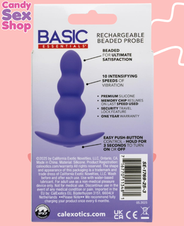 42. Basic Essentials Rechargeable Beaded Probe   Purple (ja8787) (6)
