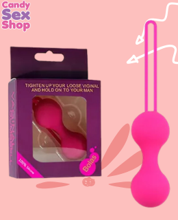 99. Doble Silicon Vaginal Balls – Pink (ja8474)