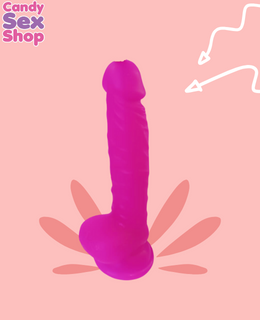 183.lance´s Cock 8 Inch Wballs  Fucsia (ja7264)