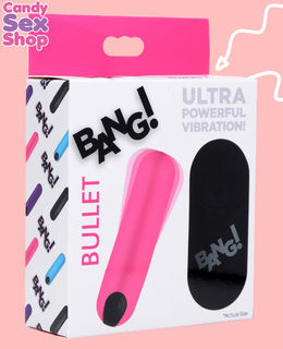 109. (ja5523) Bang! Vibrating Bullet With Remote Control   Pink