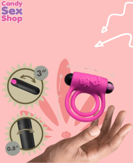 112.  Bang! Cock Ring & Bullet W Remote Control   Pink (ja6587) (7)