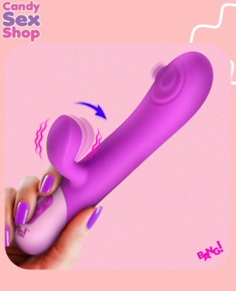 278. Bang! Clit Tapping Pulsing Rabbit   Purple (ja8821) (3)