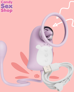 97. Penguin Suction Rotate Tongue & Vibration   Purple (ja8746) (5)