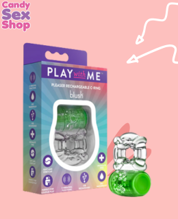 172. Play With Me   Pleaser Rechargeable C Ring   Neon Green (ja8503)
