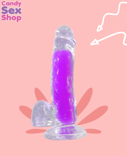 267. Lance´s Cock Jelly Brilla En La Oscuridad Dildo Mediano   Pinkblue (ja8061) (2)