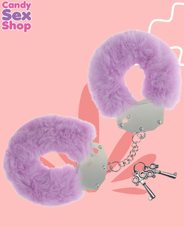 73. Ouch!   Heavy Duty Fluffy Handcuffs – Purple (ja8223) (2)