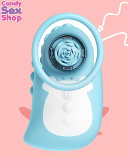 80. Dinosaur Nipple Pump And Flower Collide  Blue (ja8177) (4)