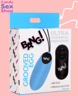 42.  Bang! 28x Grooved Silicone Egg   Blue (ja6368)