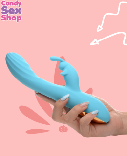 223. Power Bunnies Snuggles 10x Silicone Rabbit Vibrator – Teal (ja8355) (7)