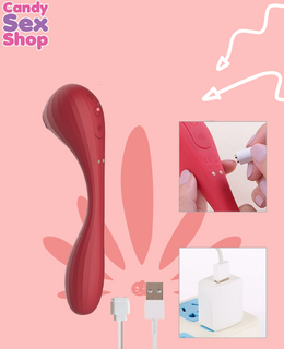 106.  Magic Bobi   2 In 1 Bendable Vibrating   Red (ja6628) (6)