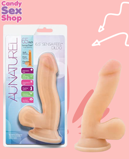 2.  Au Naturel   6.5 Sensa Feel Dildo Beige (ja3860)