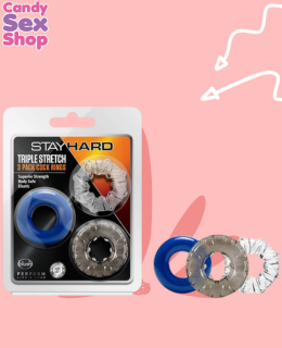 41.  Stay Hard   Triplestretch 3 Pack Cockrings (ja5567)