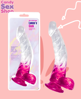 174. Lance´s Cock Clear 8.3 Inch Wballs  Pink (ja7244)
