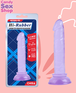 330. Hi   Rubber 5.3 Inch Mini Dildo – Purple (ja8514)