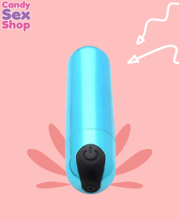 99.  Bg 10x Vibrating Metallic Bullet   Blue (ja6311)