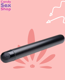 201.  Bang! 10x Slim Metallic Bullet – Black (ja6483)