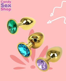 138.  Gold Jeweled Plug   Chico (ja7191) (2)