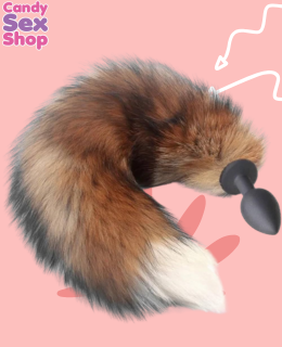 43.  Foxy Anal Tail Plug Brown (ja5470) (3)